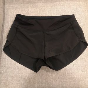 Lululemon Black Speedup Short 2.5” Size 2